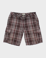 Vintage Baggy Checked Cargo Shorts - W36 L11