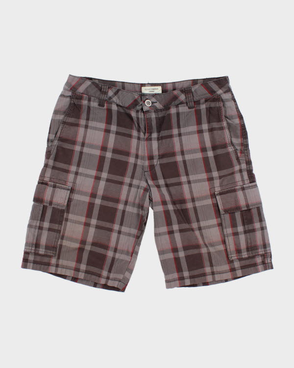 Vintage Baggy Checked Cargo Shorts - W36 L11