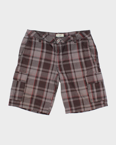 Vintage Baggy Checked Cargo Shorts - W36 L11