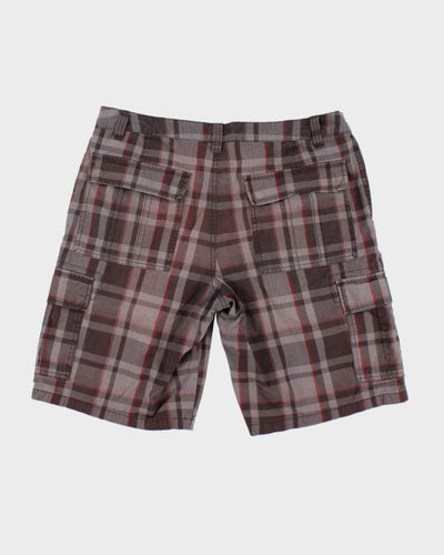 Vintage Baggy Checked Cargo Shorts - W36 L11