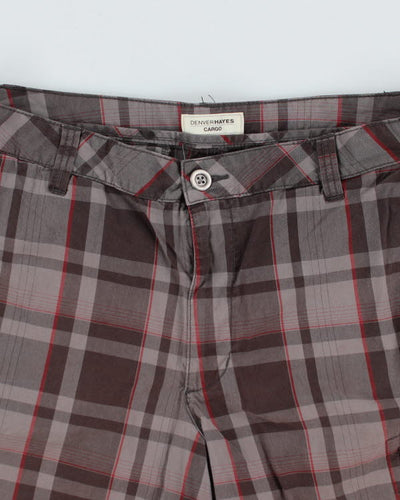 Vintage Baggy Checked Cargo Shorts - W36 L11