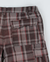 Vintage Baggy Checked Cargo Shorts - W36 L11