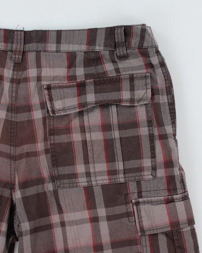 Vintage Baggy Checked Cargo Shorts - W36 L11