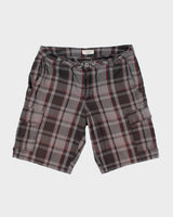 Vintage Checked Baggy Cargo Shorts - W36 L11