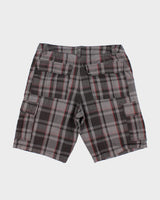 Vintage Checked Baggy Cargo Shorts - W36 L11