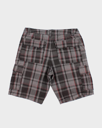 Vintage Checked Baggy Cargo Shorts - W36 L11