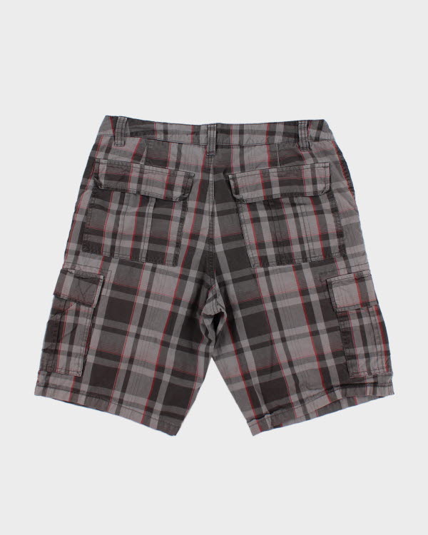 Vintage Checked Baggy Cargo Shorts - W36 L11