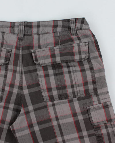 Vintage Checked Baggy Cargo Shorts - W36 L11