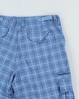 Vintage Checked Heavyweight Cargo Shorts - W36 L13