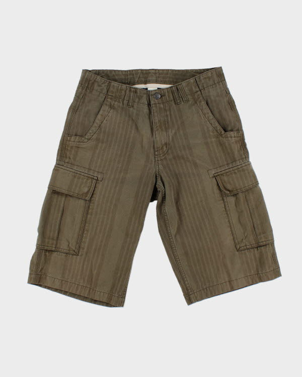 Mec Khaki Stripe Cargo Shorts - W30