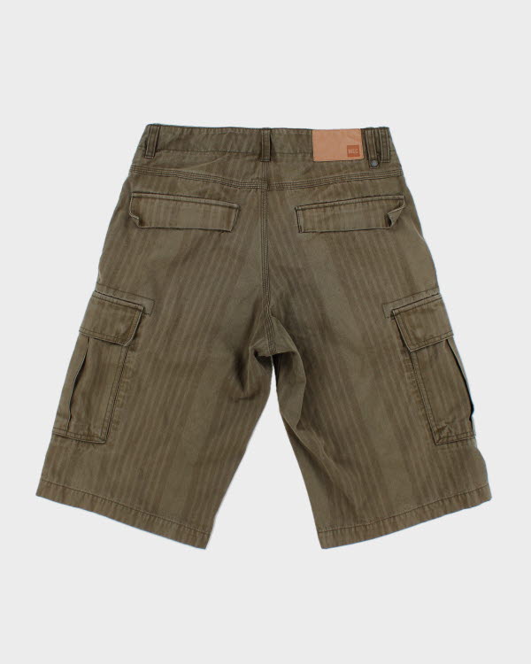 Mec Khaki Stripe Cargo Shorts - W30