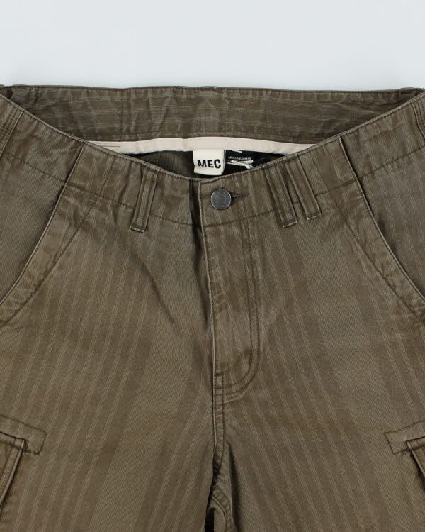 Mec Khaki Stripe Cargo Shorts - W30