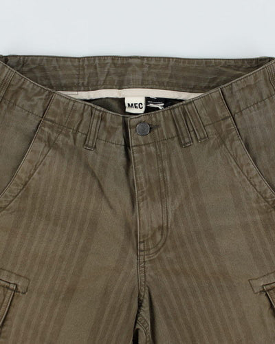 Mec Khaki Stripe Cargo Shorts - W30