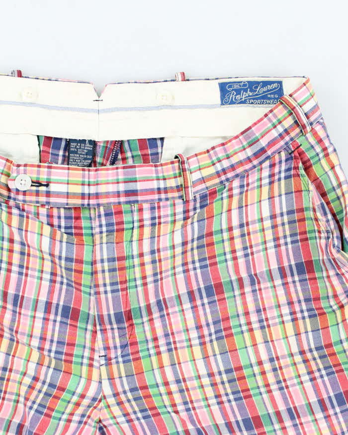 Vintage Y2K Ralph Lauren Pink Patterned Shorts - W32 L10