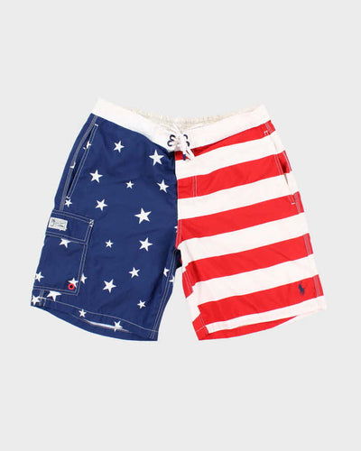 Vintage Ralph Lauren USA Flag Printed Board Shorts - W30 L8