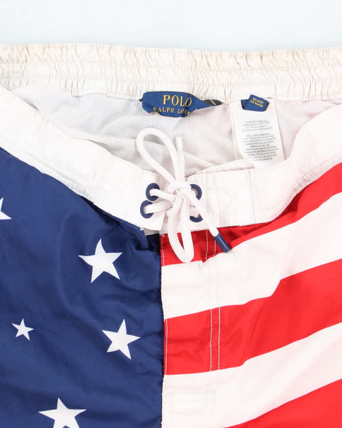 Vintage Ralph Lauren USA Flag Printed Board Shorts - W30 L8