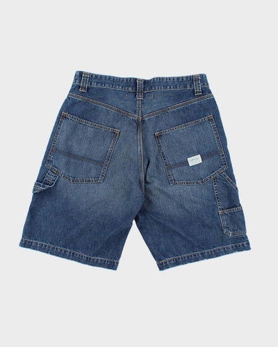 Vintage Levi's Signature Wide Leg Dark Wash Denim Shorts - W30 L10
