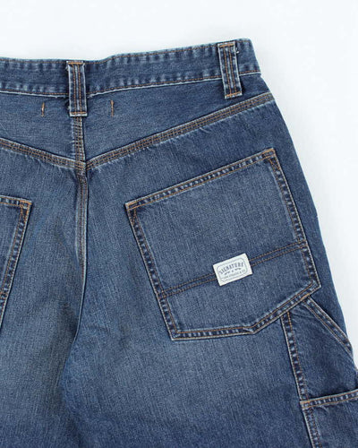 Vintage Levi's Signature Wide Leg Dark Wash Denim Shorts - W30 L10