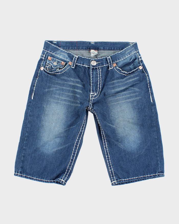 Vintage Y2K True Religion Light Wash Denim Shorts - W32 L14