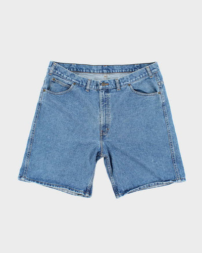 Vintage Y2K Wide Leg Medium Wash Denim Shorts - W36 L9