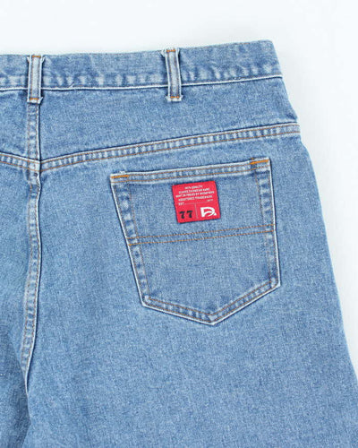 Vintage Y2K Wide Leg Medium Wash Denim Shorts - W36 L9
