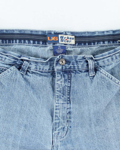 Vintage Y2K Urban Star Light Wash Carpenter Denim Shorts - W32 L10