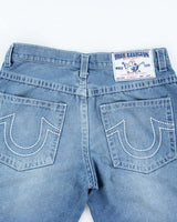 Vintage 90's True Religion Light Wash Cut Off Denim Shorts - W32 L15
