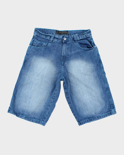 Vintage Y2K SouthPole Wide Leg Dark Wash Denim Shorts - W32 L15