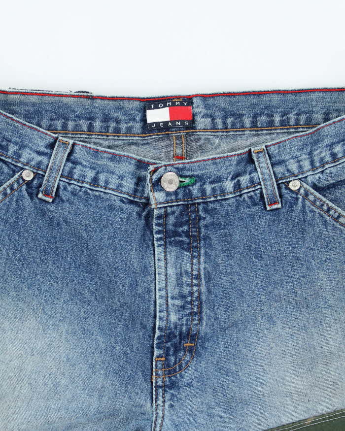 Vintage Y2K Tommy Hilfiger Camouflage Pockets Cargo Jean Shorts - W34 L11