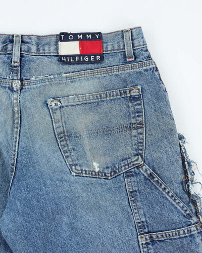 Vintage Y2K Tommy Hilfiger Camouflage Pockets Cargo Jean Shorts - W34 L11