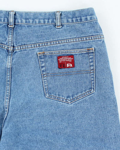 Vintage Y2K Wide Leg Medium Wash Denim Shorts - W36 L8