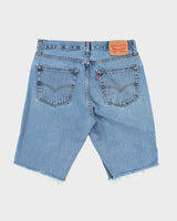 Vintage Levi's Cut Off Raw Hem Medium Wash Denim Shorts - W30 L11