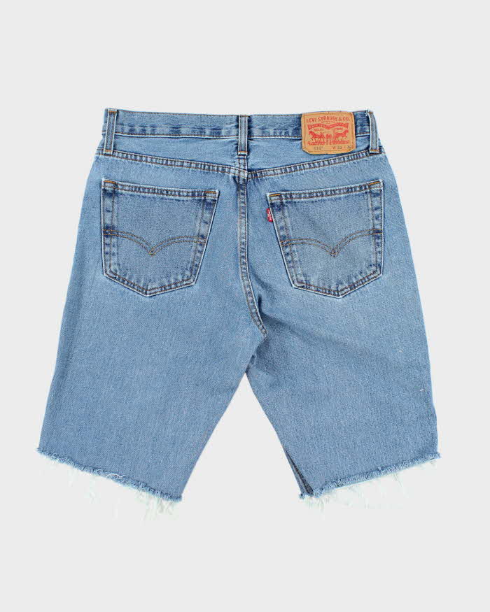 Vintage Levi's Cut Off Raw Hem Medium Wash Denim Shorts - W30 L11