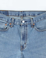 Vintage Levi's Cut Off Raw Hem Medium Wash Denim Shorts - W30 L11