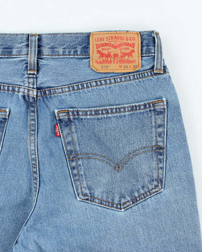 Vintage Levi's Cut Off Raw Hem Medium Wash Denim Shorts - W30 L11
