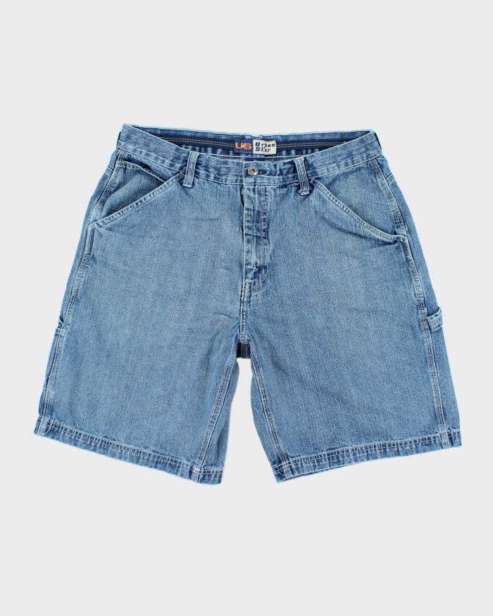 Vintage Y2K Urban Star Light Wash Carpenter Denim Shorts - W32 L10