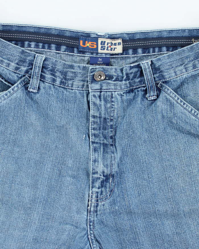 Vintage Y2K Urban Star Light Wash Carpenter Denim Shorts - W32 L10