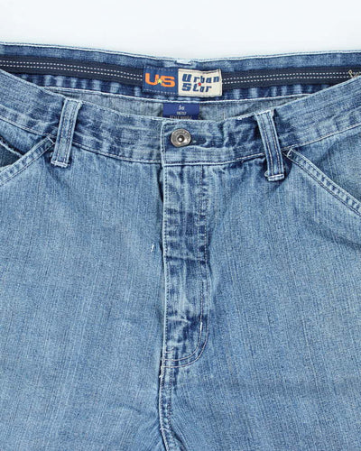 Vintage Y2K Urban Star Light Wash Carpenter Denim Shorts - W32 L10