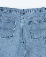 Vintage Y2K Urban Star Light Wash Carpenter Denim Shorts - W32 L10