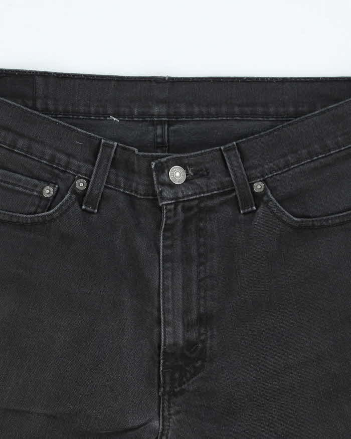 Vintage Levi's 541 Black Wash Raw Hem Denim Shorts - W34 L16