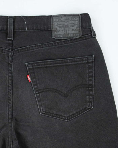 Vintage Levi's 541 Black Wash Raw Hem Denim Shorts - W34 L16