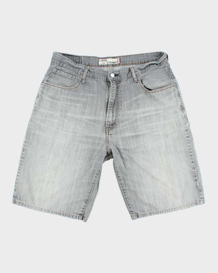 Vintage Levi's Relaxed Fit Grey Faded Denim Shorts - W33 L10