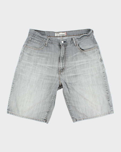 Vintage Levi's Relaxed Fit Grey Faded Denim Shorts - W33 L10