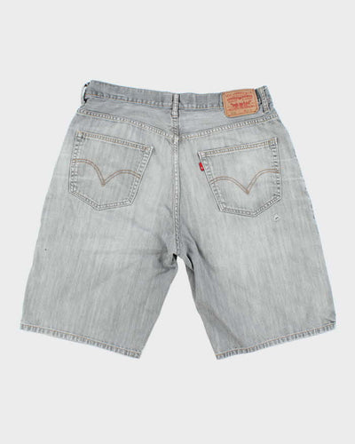 Vintage Levi's Relaxed Fit Grey Faded Denim Shorts - W33 L10