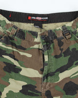 Vintage Y2K Plugg Baggy Camouflage Cut Off Cargo Shorts - W32 L12