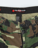 Vintage Y2K Plugg Baggy Camouflage Cut Off Cargo Shorts - W32 L12