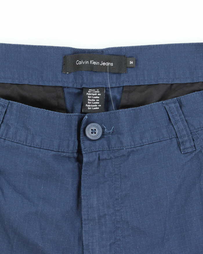 Vintage Y2K Calvin Klein Wide Leg Cargo Shorts - W34 L10