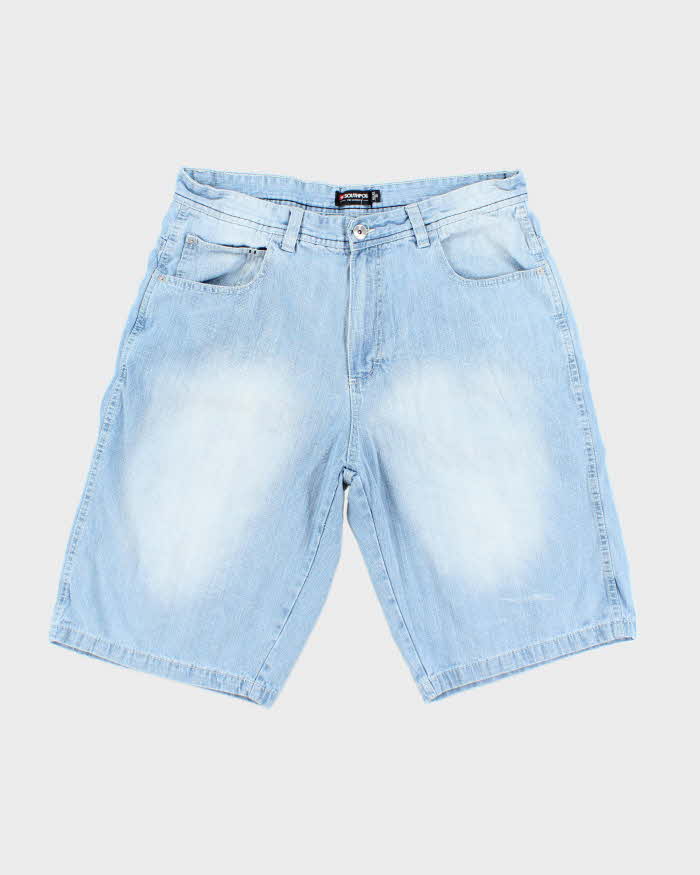 Vintage Y2K Southpole Light Wash Wide Leg Denim Shorts - W36 L12