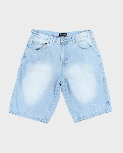 Vintage Y2K Southpole Light Wash Wide Leg Denim Shorts - W36 L12
