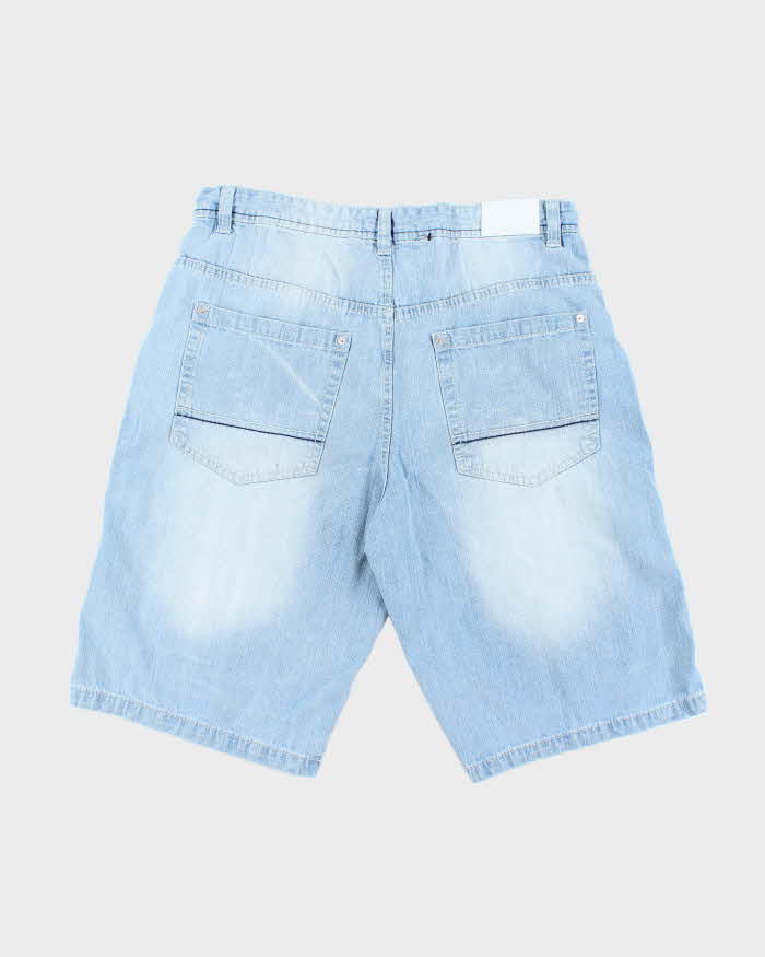 Vintage Y2K Southpole Light Wash Wide Leg Denim Shorts - W36 L12